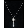 Image 1 : Gorgeous Silver Heart-Cross-Key Shape Necklace with Diamonds (93I)