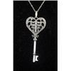 Image 2 : Gorgeous Silver Heart-Cross-Key Shape Necklace with Diamonds (93I)