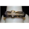 Unisex Silver Cross Ring with Diamonds (3I)