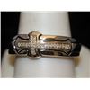 Unisex Silver Cross Ring with Diamonds (98I)