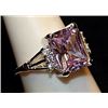Image 3 : Fancy Lab Kunzite & White Topaz SS Ring. (556L)