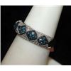 Image 2 : Fancy Silver Ring with Topaz & Diamonds (100I)