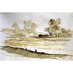 Untitled - Watercolor Painting- Johannes Leupenius,