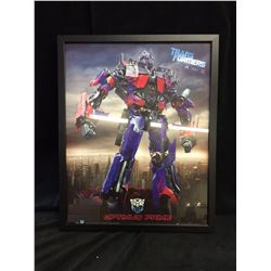 COLLECTIBLE FRAMED 24" X 30"  TRANSFOMERS "OPTIMUS PRIME' POSTER