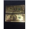 Image 1 : 24 KARAT GOLD FOILED TWO DOLLAR USA BANKNOTES