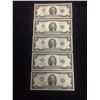 Image 1 : USA TWO DOLLAR SEQUENTIAL BANKNOTES