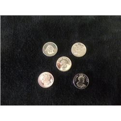 5 SILVER ROUNDS LOT (LIBERTY BELL, INDIAN HEAD)