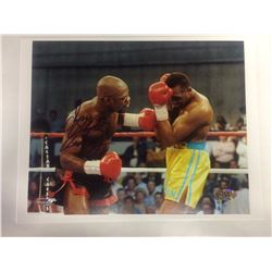 IRAN BARKLEY SIGNED 8  X 10  PHOTO W/ INSCRIBED  BLADE  (MAB HOLOGRAM)