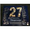 Image 1 : NEW YORK YANKEES "27 WORLD SERIES CHAMPIONSHIPS" SIGNED 16" X 20" PHOTO