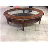Image 1 : GLASS TOP ALL WOOD COFFEE TABLE
