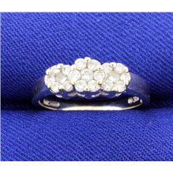 1/2 ct TW Diamond Ring 3 Stone Style