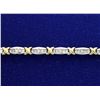Image 1 : Diamond 1 Carat White & Yellow 10k Bracelet