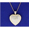 Image 1 : Diamond Yellow and White Gold 1 CT Heart Pendant