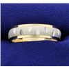 Image 1 : White and Yellow 14k Gold Wedding Band