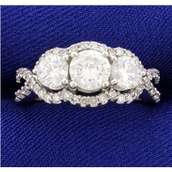 3 Stone Diamond Ring 2 ct total weight