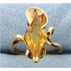 Diamond Shaped Citrine Ring