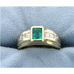 Columbian Emerald & Diamond Ring