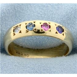 Multi-Color Gemstone Ring