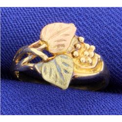 Rose & Yellow Gold Leaf Ring