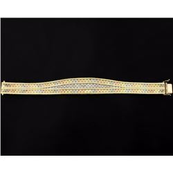 Italian Made Rose, White, & Yellow Gold Bracelet