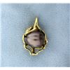 Image 1 : 18K Yellow Gold Silver Pearl Pendant