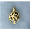 Image 2 : 18K Yellow Gold Silver Pearl Pendant