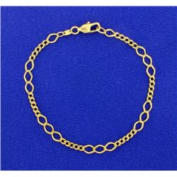 Italian Made 18K Figaro Bracelet