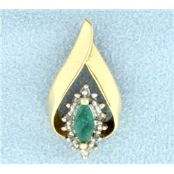 Emerald & Diamond Pendant