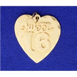  Sweet 16  Heart Pendant