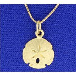 14K Sand Dollar Necklace