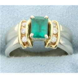 Emerald and Diamond Ring