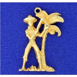 Man Chopping Coconuts Pendant