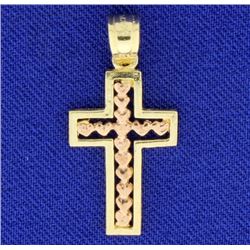 Cross with Hearts Pendant