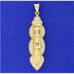 Royal Princess Cruise Ship Diamond Pendant