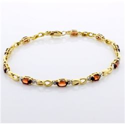 2.5ct TW Garnet Line Bracelet