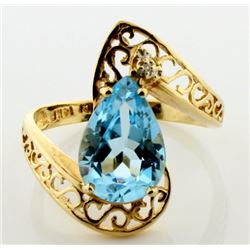 3ct Blue Topaz Ring