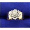 Image 1 : 1/2 ct TW Diamond Cluster Ring