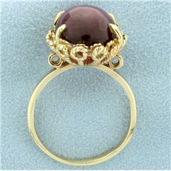 Over 10ct Vintage Purple Almandine Garnet Ring