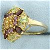 Image 2 : 5.5 ct TW Multi Colored Gemstone Ring