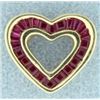 Image 1 : 1ct TW Ruby Heart Pendant