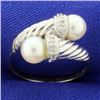 Image 1 : Pearl & Diamond Ring