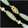 Image 2 : 26 1/2 Inch Jade & Pearl Necklace