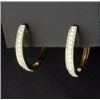 Image 1 : 3/4 ct TW Diamond Hoop Earrings