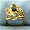 Image 1 : Antique Tourmaline & White Sapphire Ring