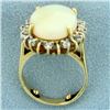 Image 3 : Large Opal & Diamond Ring