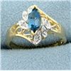 Image 1 : Blue Spinel & Diamond Ring