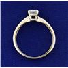 Image 3 : GIA Certified .88 ct Square Diamond Solitaire Ring