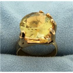 Unique Hand Holding 7ct Citrine Gemstone Ring