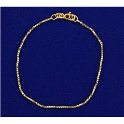 7 Inch Italian Made Box Link Bracelet