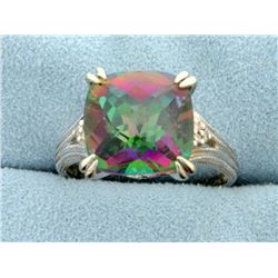 Mystic Topaz and Diamond Ring